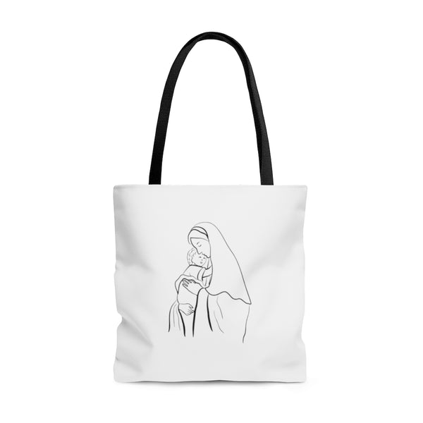 Mary with Child Tote Bag