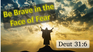 Be Brave in the Face of Fear.  Deuteronomy 31:6