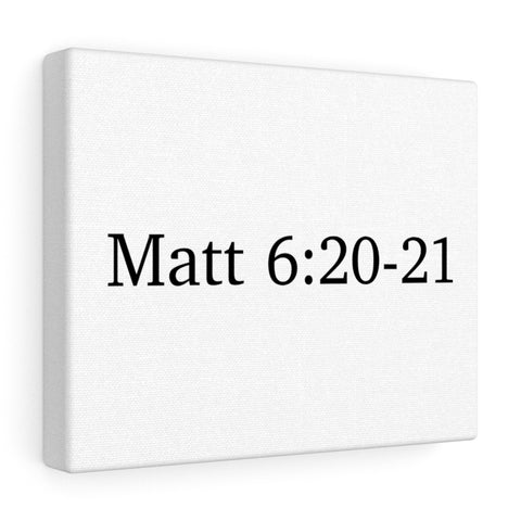 Matt 6:20-21 Canvas Wrap