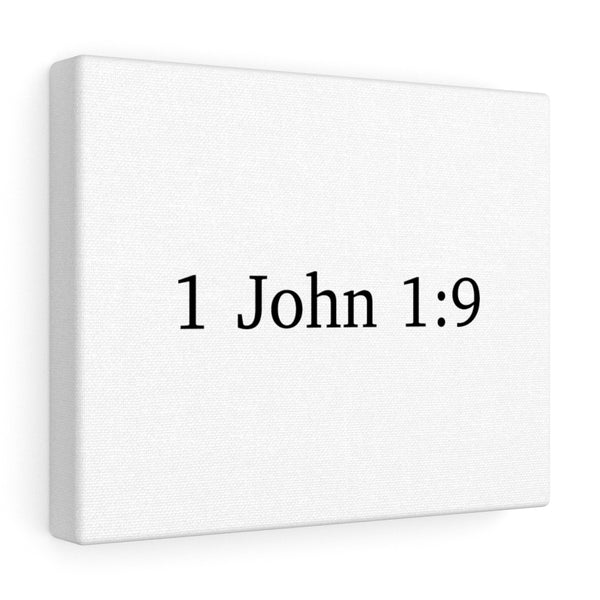 1 John 1:9 Canvas Wrap