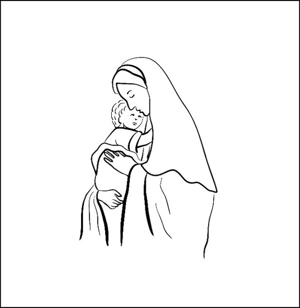 Mary with Child Sweatshirt