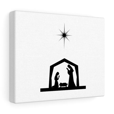 Nativity Silohuette Canvas Wrap