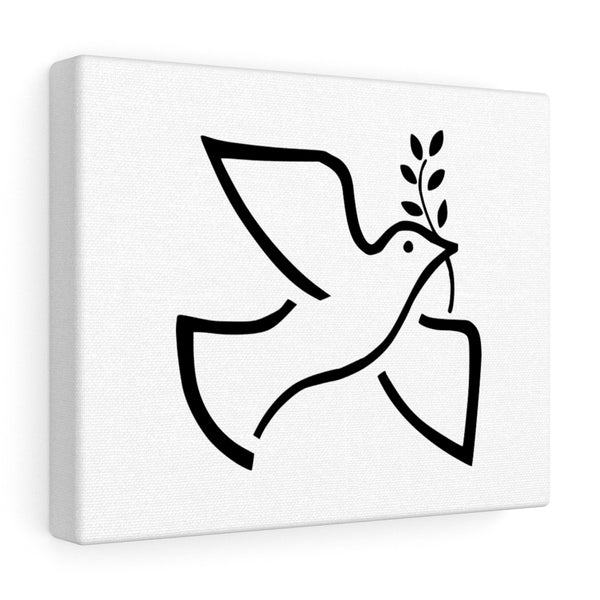 Dove with Branch Canvas Wrap