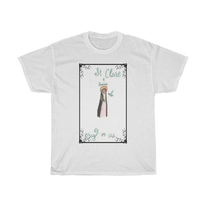 St. Clare of Assisi Original Art Cotton T-Shirt